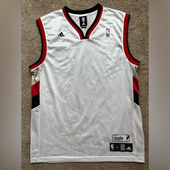 Adidas Portland Trail Blazers Blank White Jersey
